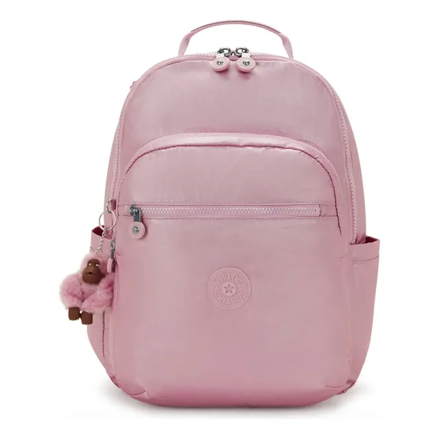 Mochila Kipling Seoul Grande Seccion Para Laptop Color Metallic Lilac Diseño De La Tela Liso