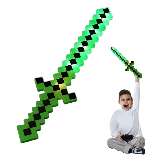 Espada Inspirado Minecraft Con Luces Y Sonido Color