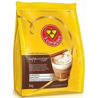Cappuccino Classic SolĂșvel - TrĂȘs 3 CoraçÔes Vending 1kg Cappuccino Classic SolĂșvel - TrĂȘs 3 CoraçÔes Vending 1kg