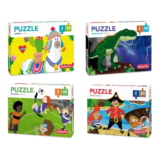 2 Puzzles Infantiles Con Temática Juego Didacta Rompecabezas