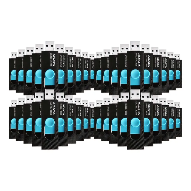 Kit 40 Memoria Usb Auv220 32gb 2.0 Adata Negro Y Azul