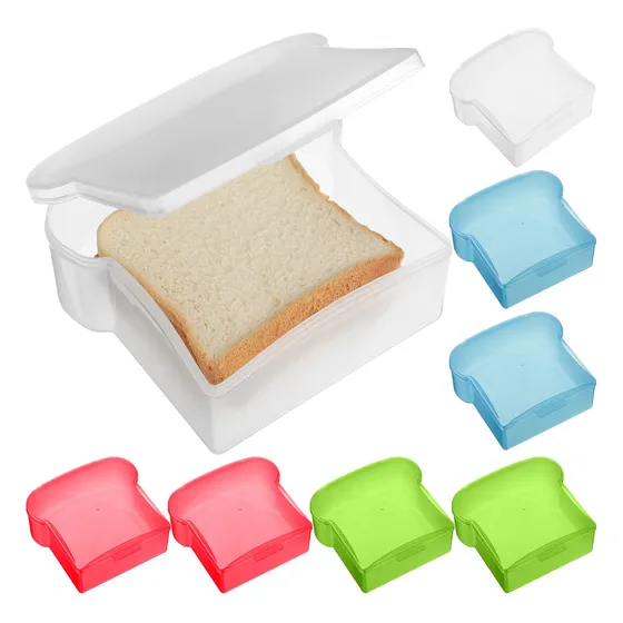 Potchen 8 Pcs 20 Oz Toast Shape Sandwich Caja De 5vxso
