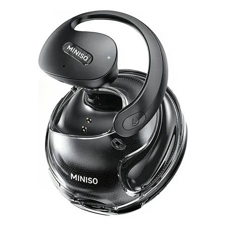 Miniso X15pro Fone De Ouvido Bluetooth Esportivo Tradutor Ai Preto