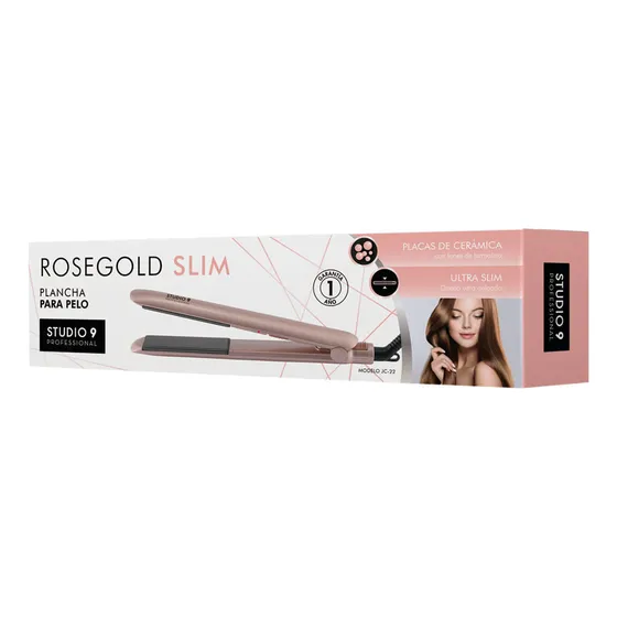 Planchita De Pelo Studio 9 Professional Rose Gold