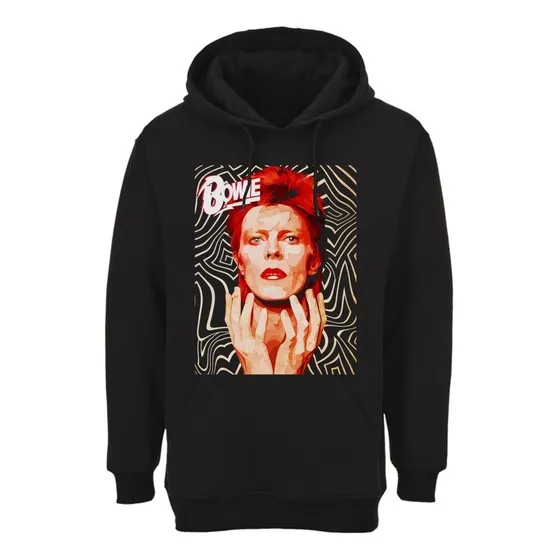 Poleron David Bowie Face Vintage Art Logo Pop Abominatron