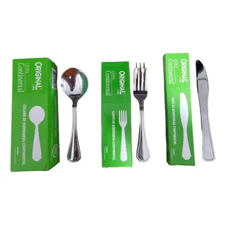 Talher De Sobremesa 12 Colheres 12 Garfos 12 Facas Aço Inox Talher De Sobremesa 12 Colheres 12 Garfos 12 Facas Aço Inox