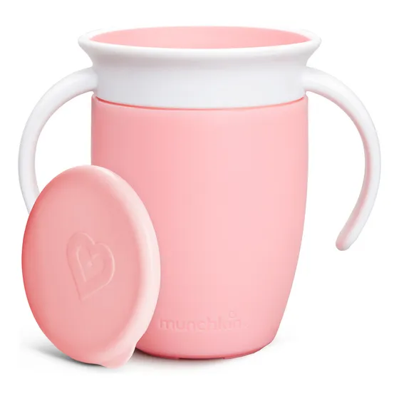 Copo De Treinamento Com Tampa Miracle 360º Rosa Munchkin