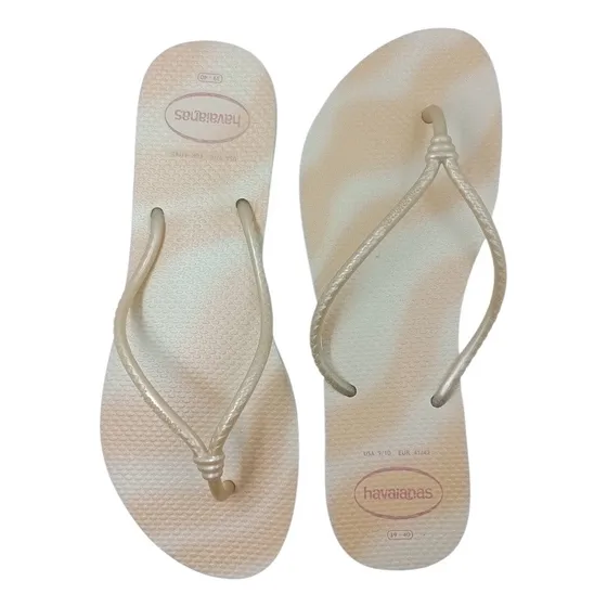 Chinelo Havaianas Feminina Slim Tube Gloss Tiras Finas