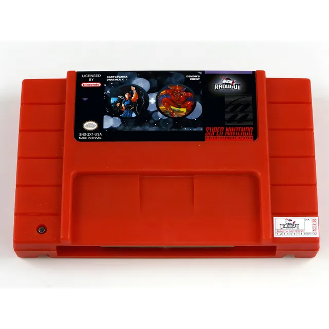 Cartucho 2 en 1: Dracula X y Demons Crest Super Nintendo