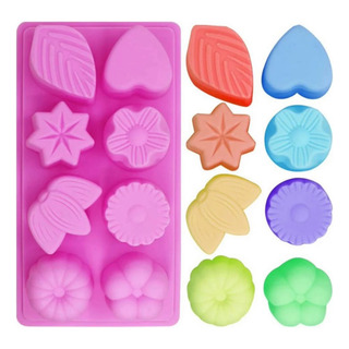 Molde De Silicon Flor Corazón Hoja Estrella Flores 8 Figuras Molde De Silicon Flor Corazón Hoja Estrella Flores 8 Figuras