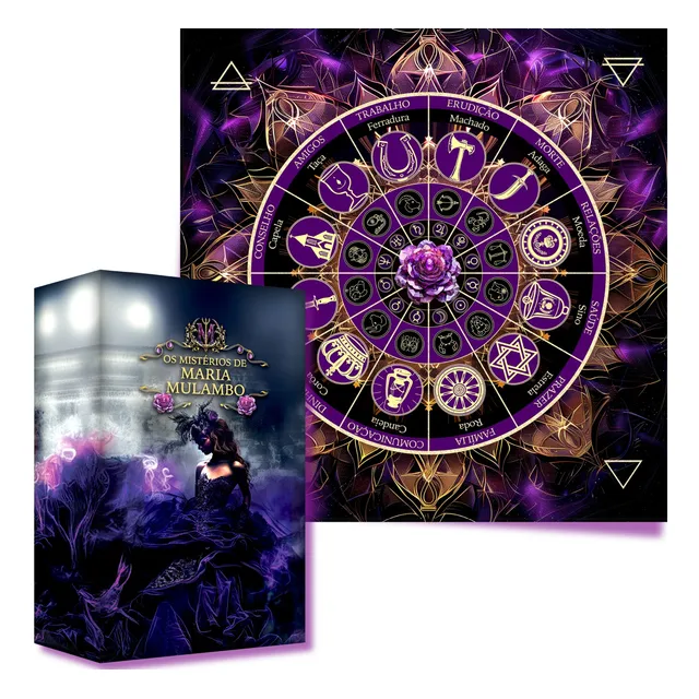 Kit Baralho Cigano E Toalha Tarot Maria Mulambo Pomba Gira