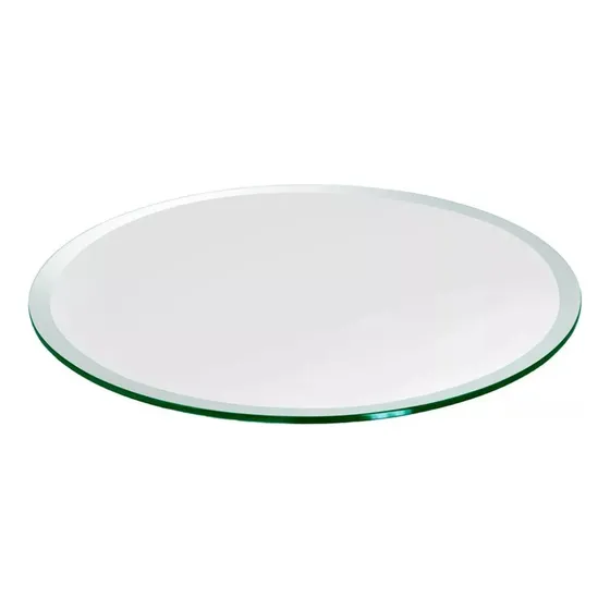 Tampo De Vidro 6mm Temperado Bisotado 80cm Cristal
