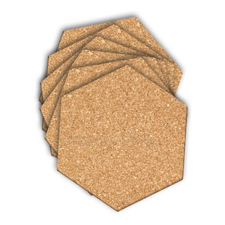 Cortiça Adesiva Hexagonal 4 Pçs 29x25 Decoração, Quadro 4mm Cortiça Adesiva Hexagonal 4 Pçs 29x25 Decoração, Quadro 4mm