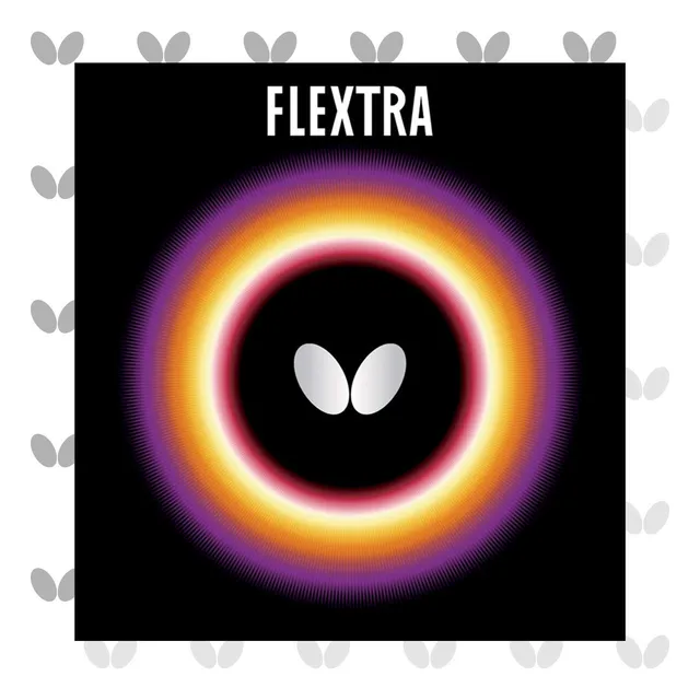 Goma Tenis Mesa Flextra Mariposa 1,9 Mm O 2,1 Rojo Negro