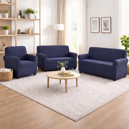 Protector Cubre Sala Elástico Ajustable Strech Fit -3 Pzas-