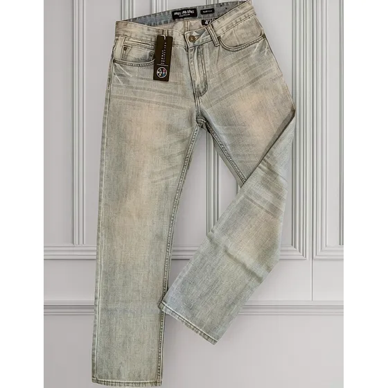 Jean Maui Slim Fit Celeste Gastado  Talle 42