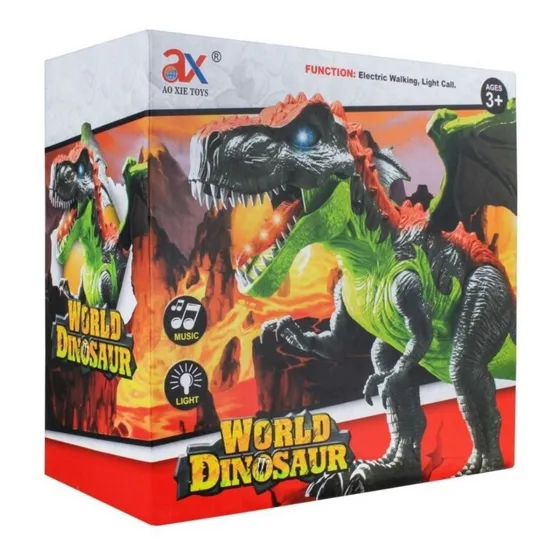 Dinosaurio Feroz T-rex Camina Con Sonido Y Luces