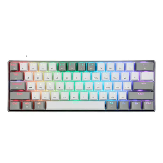 Teclado Mecanico Gamer 60% Hot Swap Rgb Silencioso Com Fio Para Jogos E Trabalho