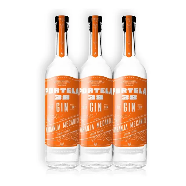 Portela 38 Naranja Mecánica Gin Old Tom Kit X3u 750ml