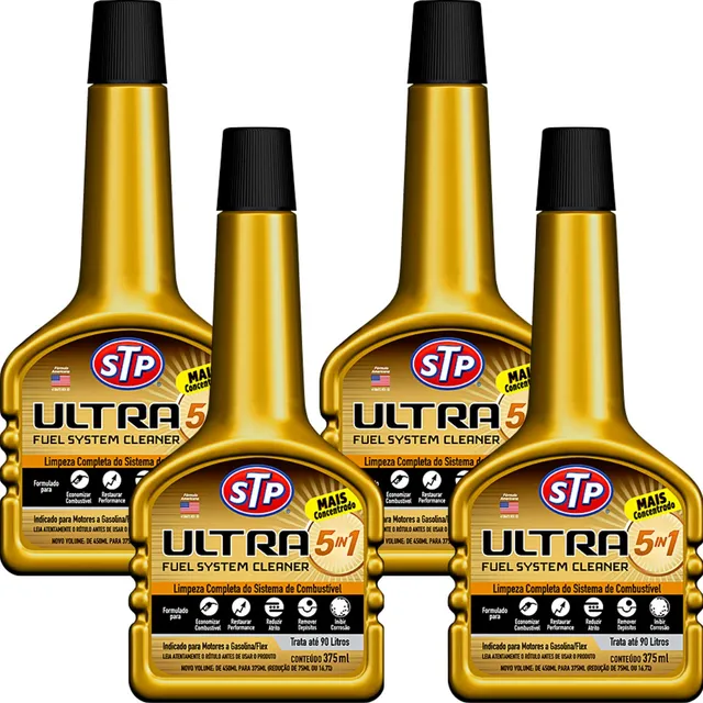 04 Aditivo Stp Ultra 5x1 Limpeza Completa Injeção 450ml 