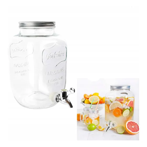 Dispensador De Bebidas 4 Lt  Vidrio Con Grifo Yorkshire