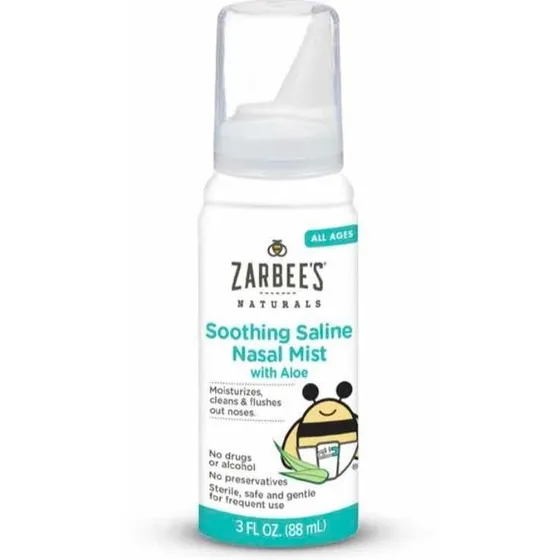 Solución Nasal Salina Spray Bebés Zarbees Orgánica Toda Edad