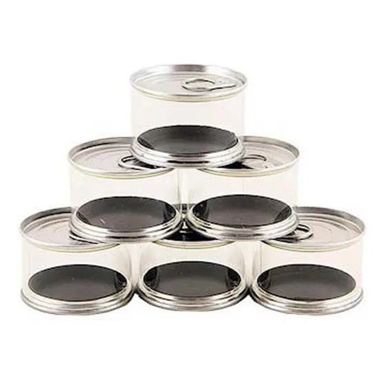 .6 Lata Bolo Latinha Prata Brigadeiro Enlatado 100ml Atum