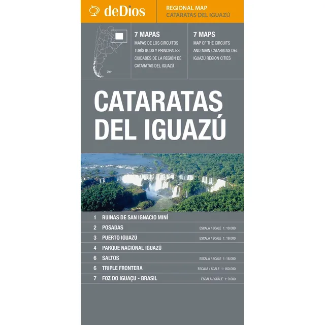 Cataratas - Regional Map - Segunda Edicion, De Julian De Dios. Editorial Dedios, Tapa Blanda En Español/inglés, 2022