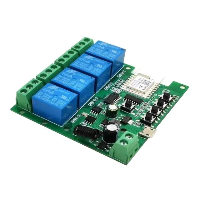 Smart Rele Zigbee + Rf 4 Canales Na/nc  5vdc/7-32v Ac/dc