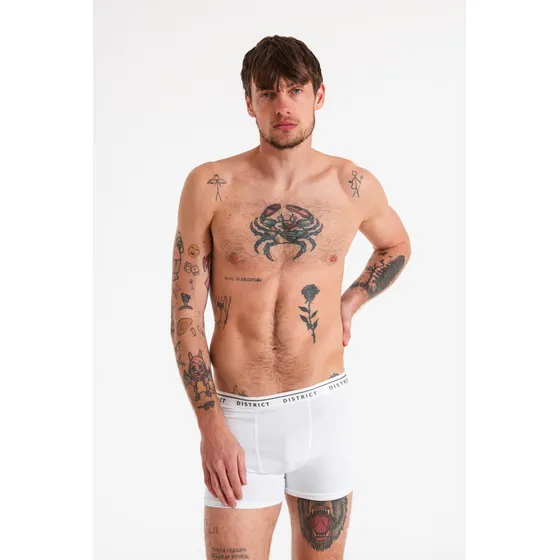 Boxers District Mix Pack Hombre Lisos Blanco, Negro Y Gris