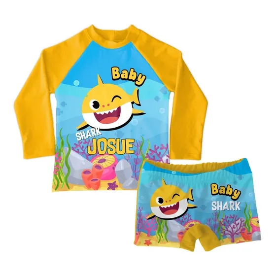Conjunto De Traje De Baño Niño Niña Baby Shark
