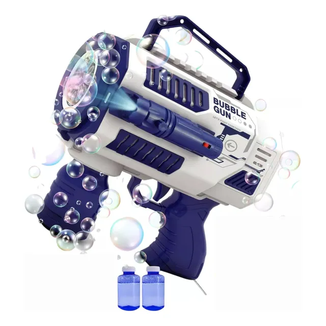Pistola Burbujas Automatica Luces Accesorios Niños