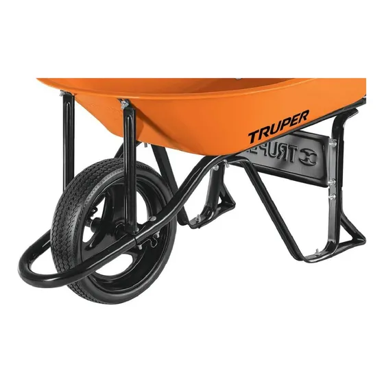 Caja C/llanta Hule Sólido Y Accesorios P/carretilla 11864 Color Naranja