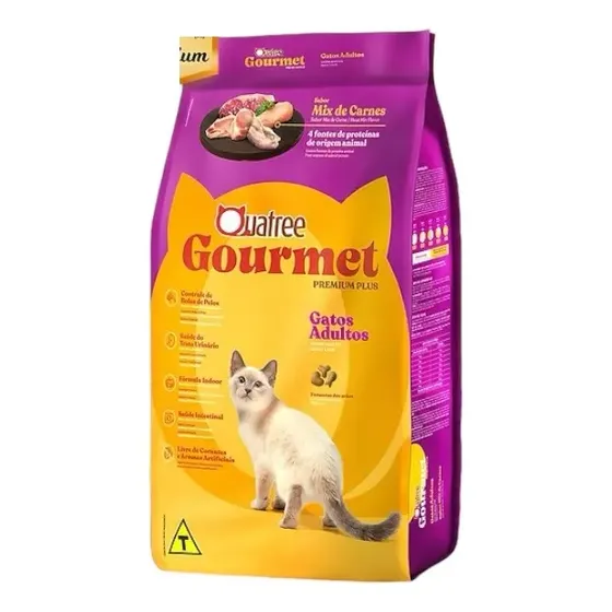 Ração Gatos Adultos Quatree Gourmet Mix De Carnes 10,1kg