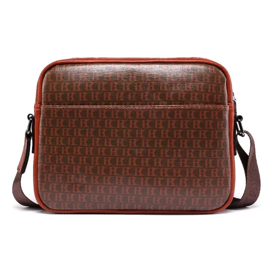 Bullcaptain - Morral Bandolera De Cuero Pu - Marrón