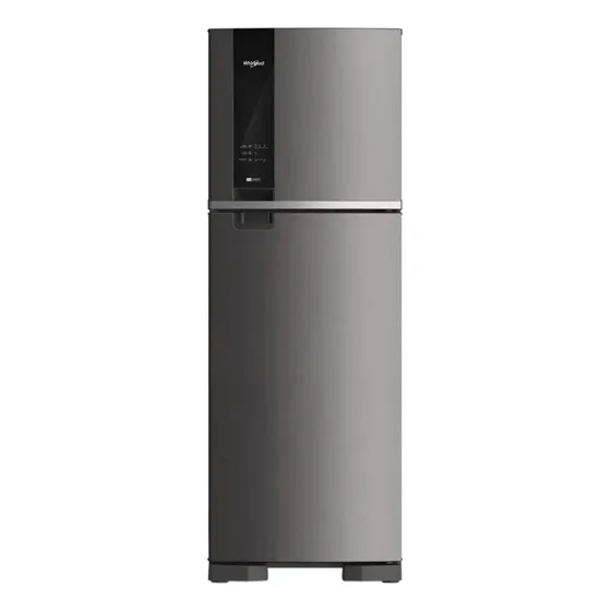 Heladera no frost Whirlpool Top Mount WRM45A inox con freezer 375L