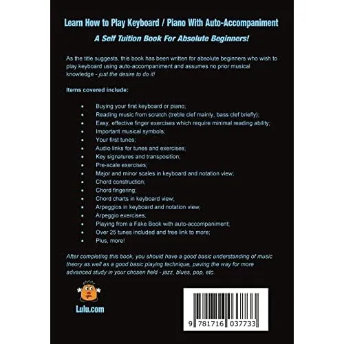 Libro: Aprenda A Tocar El Piano Con Teclado Con Una Autoense