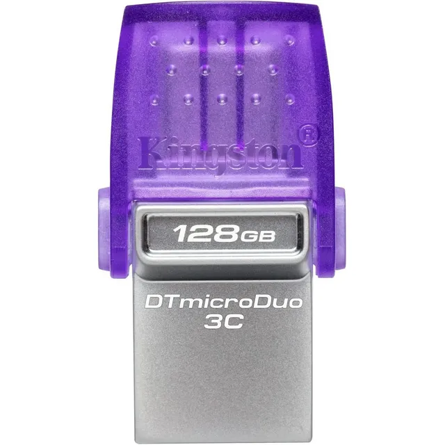 Memoria Usb Kingston Datatraveler Microduo 3c 128gb /vc Color Violeta Liso