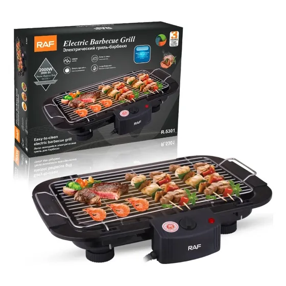 Parrilla Eléctrica Antiadherente 2000 W Raf R.95301