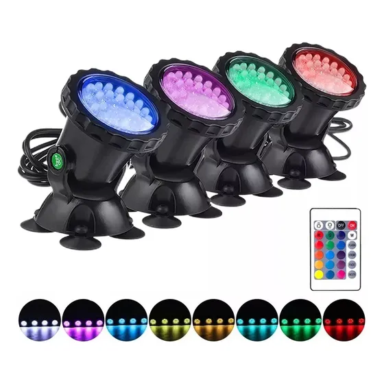 Lampara Para Alberca,luz Led Para Piscina Rgb Sumergible