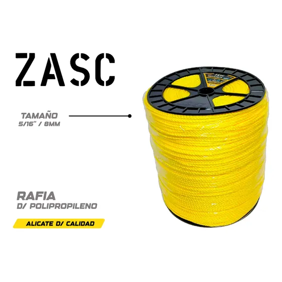 Mecate / Soga / Cuerda Driza 5/16 PuLG 8mm Zasc