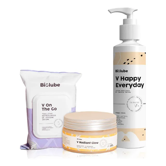 Kit A Brillar V Happy + V On The Go + V Radiant Glow Biolube