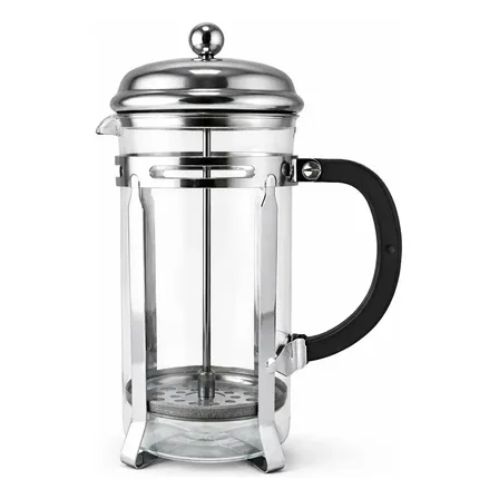 Cafeteira De Prensa Francesa 1000ml Cremeira Leite Café Cor Cinza