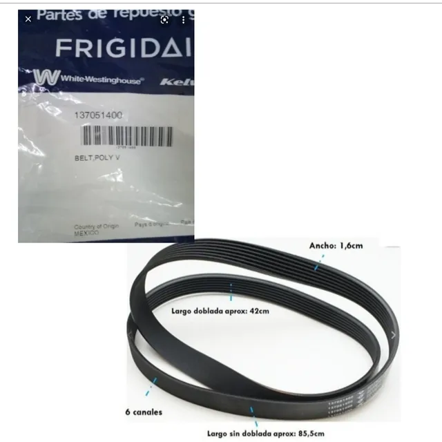 Correa Original Twing Frigidaire Sin Aspa 137051400