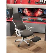 Silla De Ofi Escritorio Ejec Color Blanco - Negro Gamer 6183
