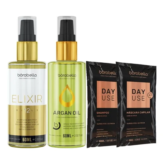 Borabella Elixir 12 Óleos Reparador + Óleo De Argan 2x60ml