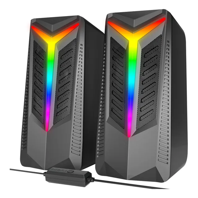 Altavoz De Carga Usb Bluetooth Y Luces Led Bocina Portatil