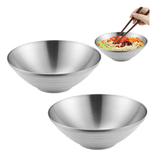 Tigela De Sopa De Ramen De Aço Inoxidável De 2 Unidades, Tig Tigela De Sopa De Ramen De Aço Inoxidável De 2 Unidades, Tig