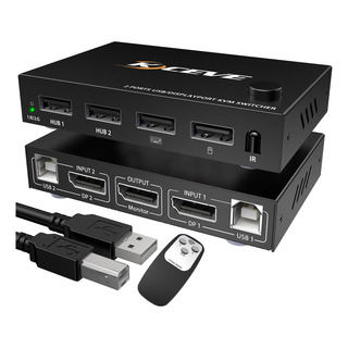 Conmutador Kvm Displayport, Switch Dp De 2 Puertos Que Conmutador Kvm Displayport, Switch Dp De 2 Puertos Que