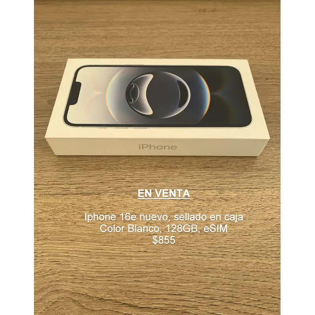 iPhone 16e Nuevo Sellado 128gb